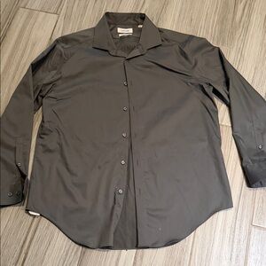 Calvin Klein Men's Dark Gray Dress Shirt